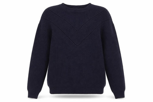 Front view of Papaya women’s blue jumper, size S