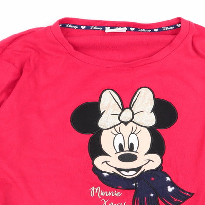 Disney Womens Red Solid  Top Pyjama Top Size L