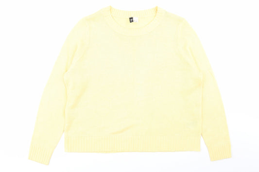 Divided by H&M Womens Yellow   Pullover Jumper Size L