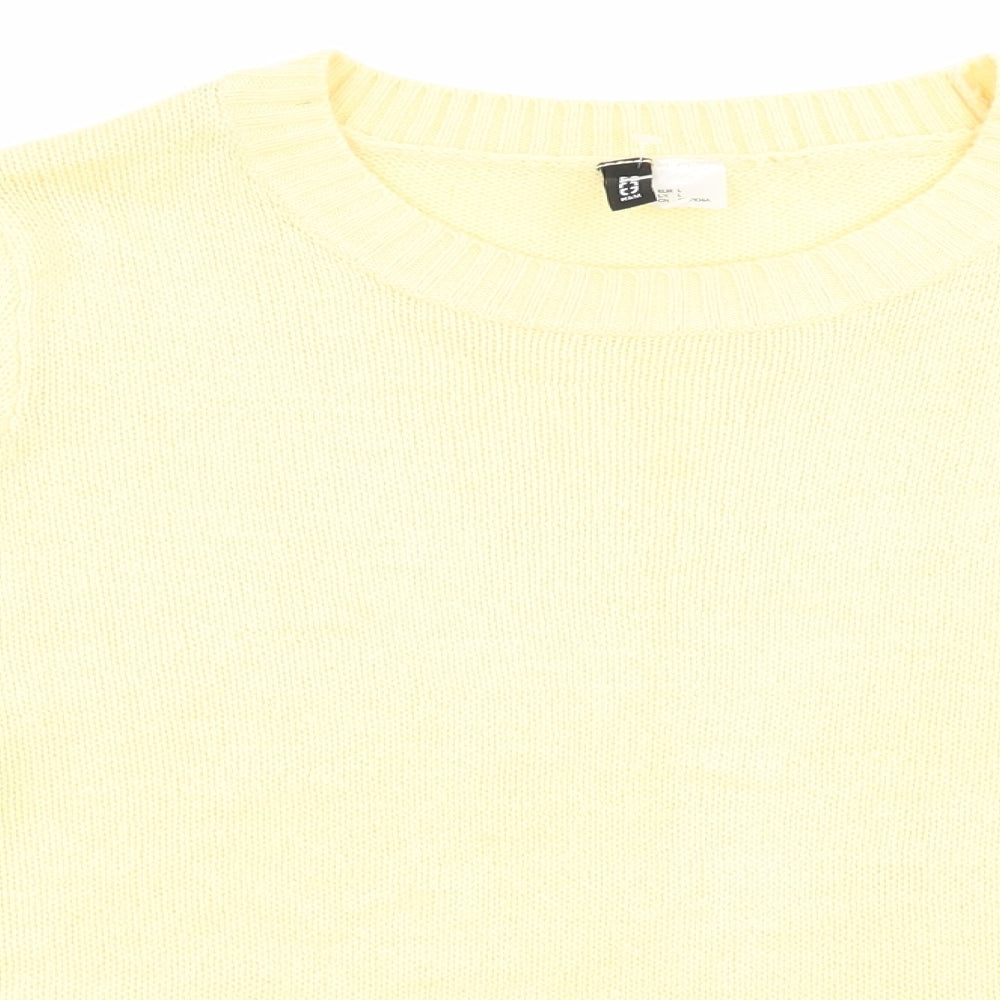Womens UK Size L Divided by H&M Yellow Pullover Jumper