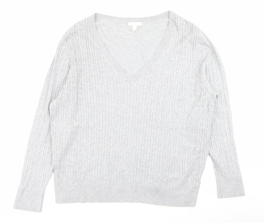 Womens UK Size XL H&M Grey Pullover Jumper