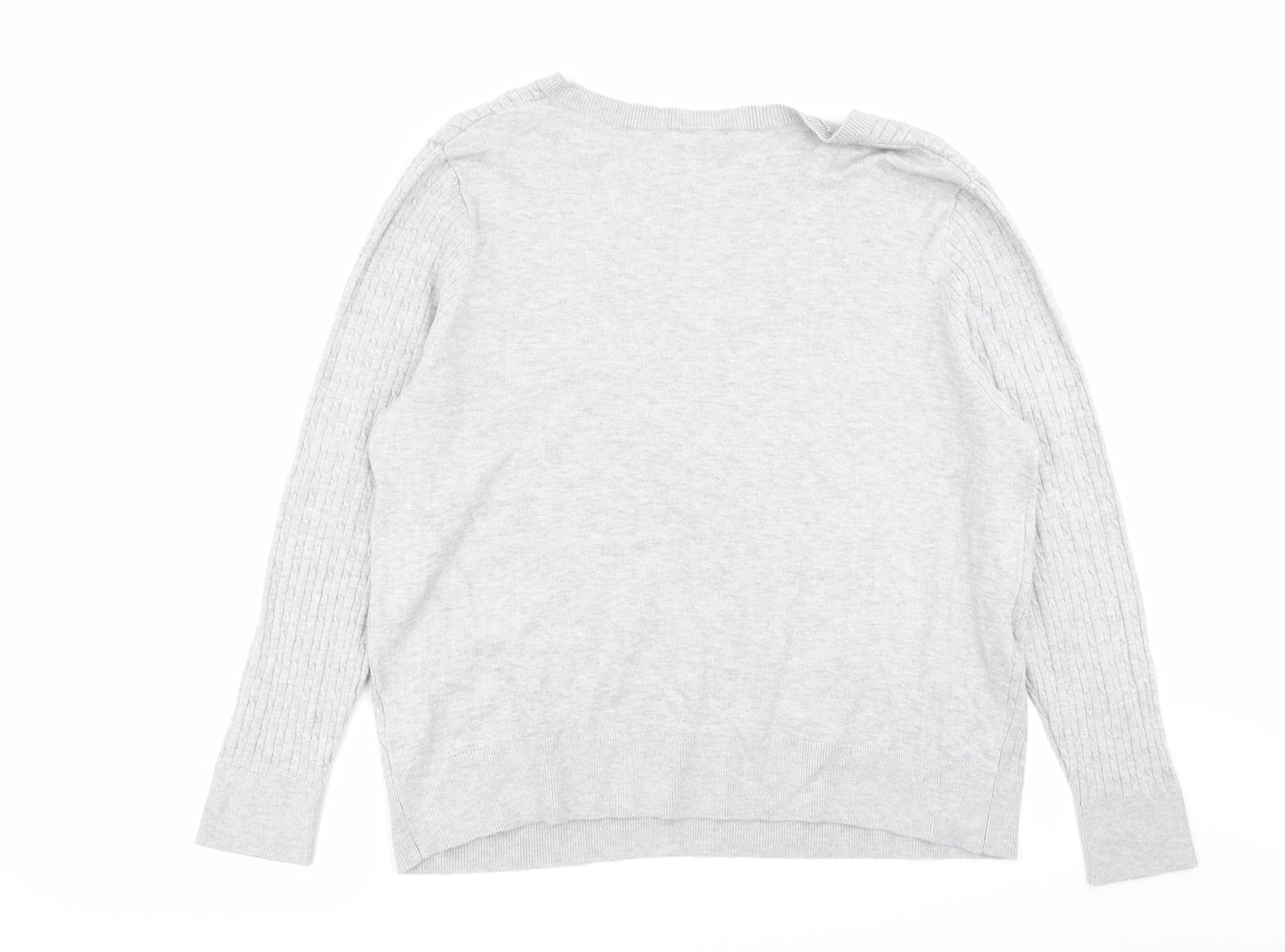 Womens UK Size XL H&M Grey Pullover Jumper
