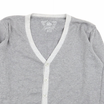 Cedar Wood State Mens Grey   Cardigan Jumper Size S