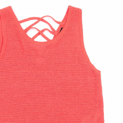 Womens UK Size 12 New Look Orange Pullover Jumper
