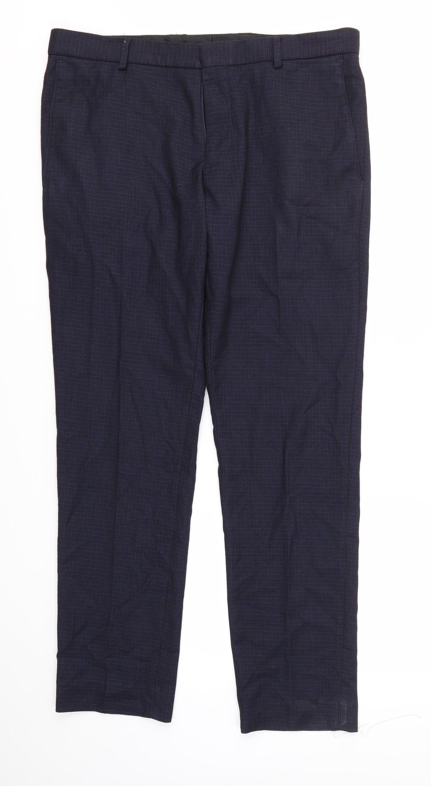 PREWORN  Mens Blue Check  Trousers  Size 34 in L30 in