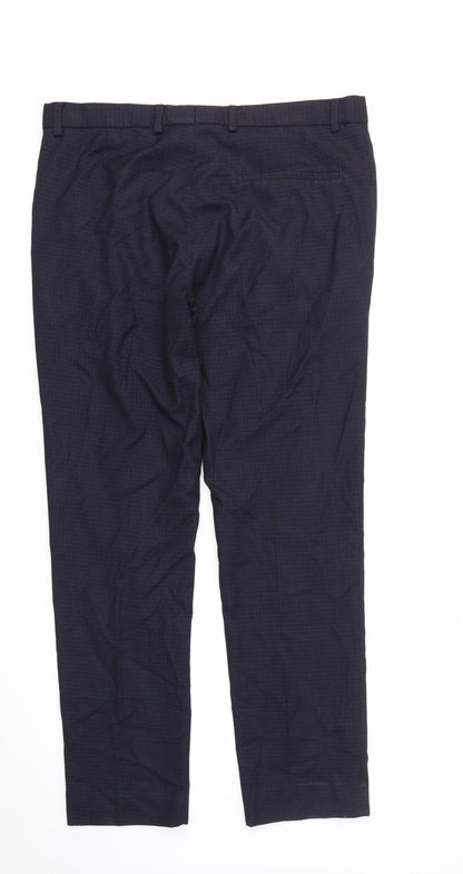 PREWORN  Mens Blue Check  Trousers  Size 34 in L30 in