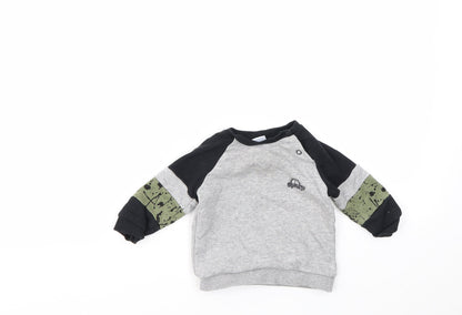 F&F Boys Grey   Pullover Jumper Size 3-6 Months