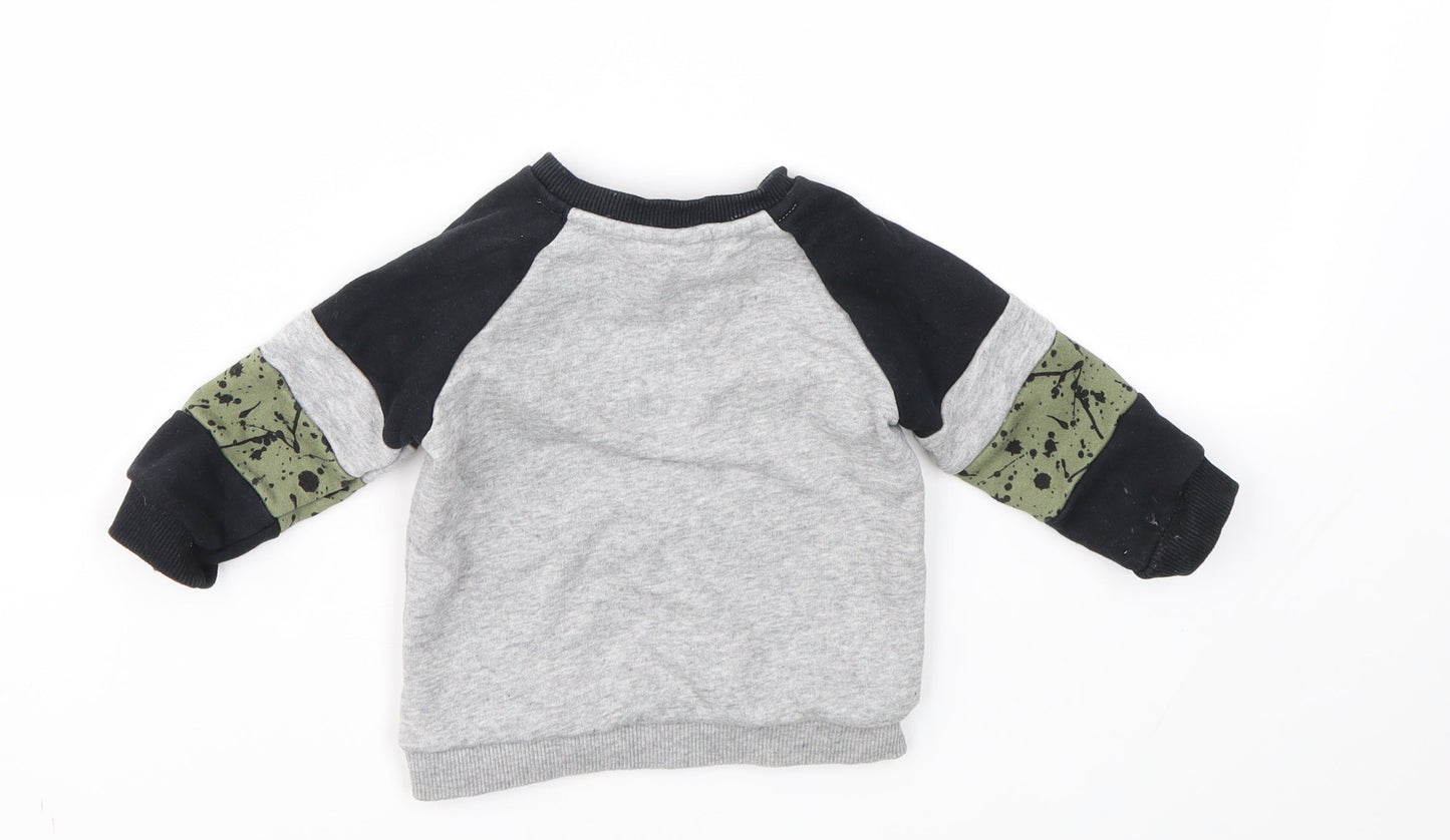 F&F Boys Grey   Pullover Jumper Size 3-6 Months
