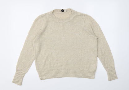 Womens UK Size M H&M Beige Pullover Jumper