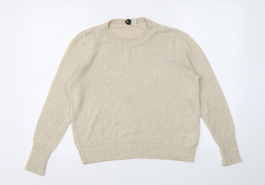 Womens UK Size M H&M Beige Pullover Jumper