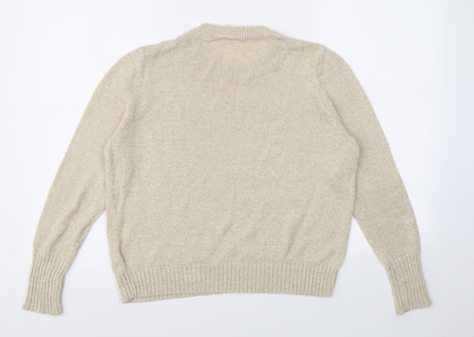 Womens UK Size M H&M Beige Pullover Jumper