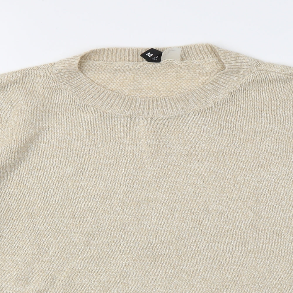 Womens UK Size M H&M Beige Pullover Jumper