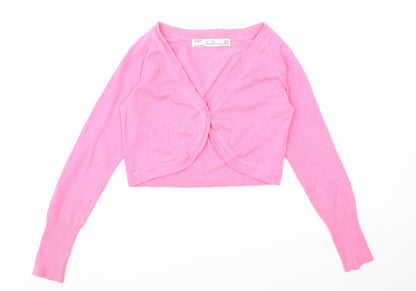 Womens UK Size M Preworn Pink Cardigan Jumper