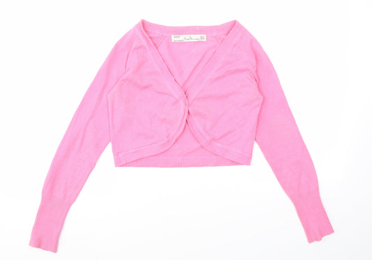 Womens UK Size M Preworn Pink Cardigan Jumper