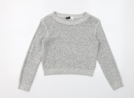 Womens UK Size XS H&M Grey Pullover Jumper