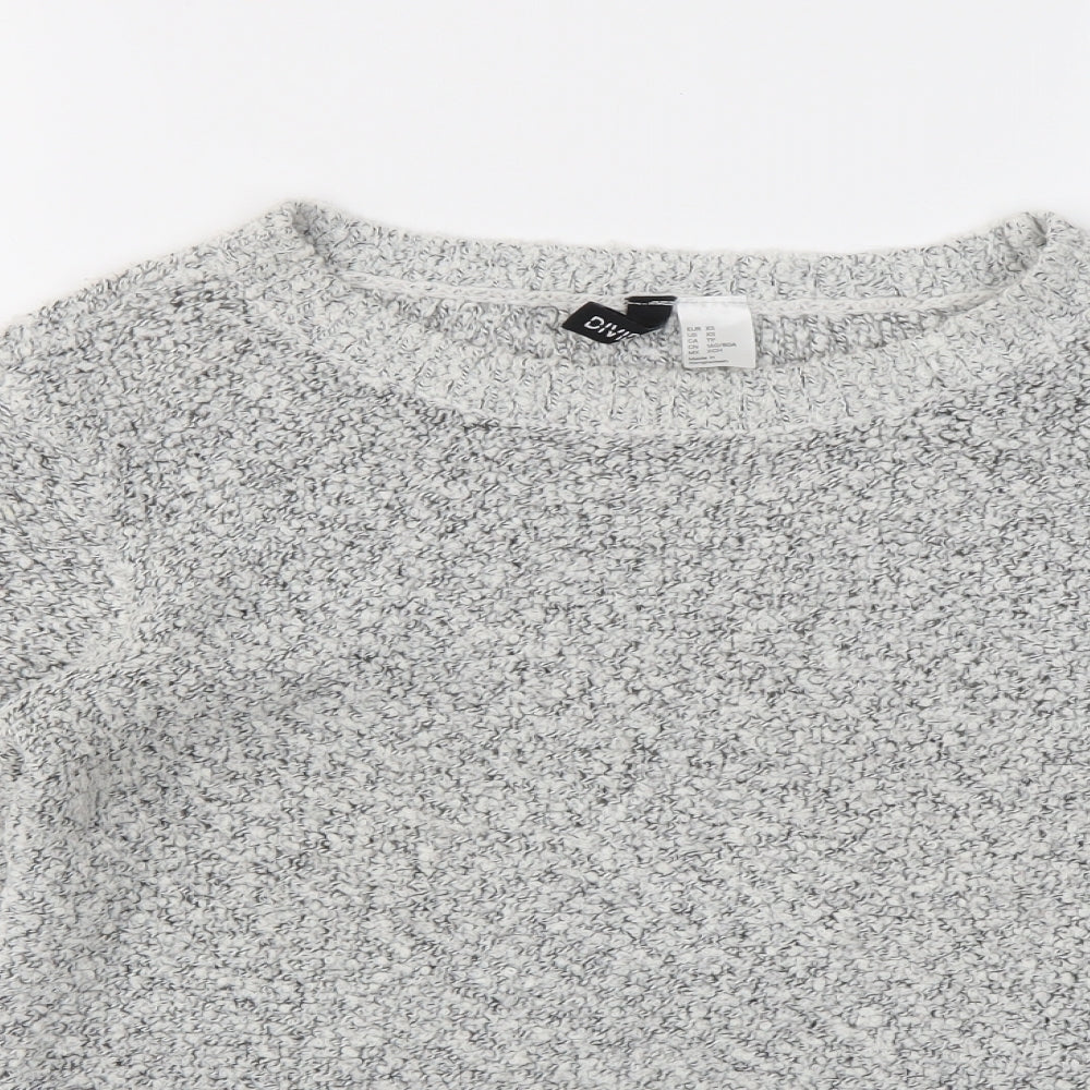 Womens UK Size XS H&M Grey Pullover Jumper