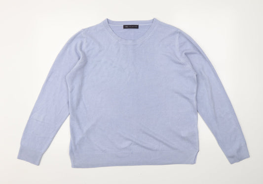 Womens UK Size 18 M&S Blue Pullover Jumper