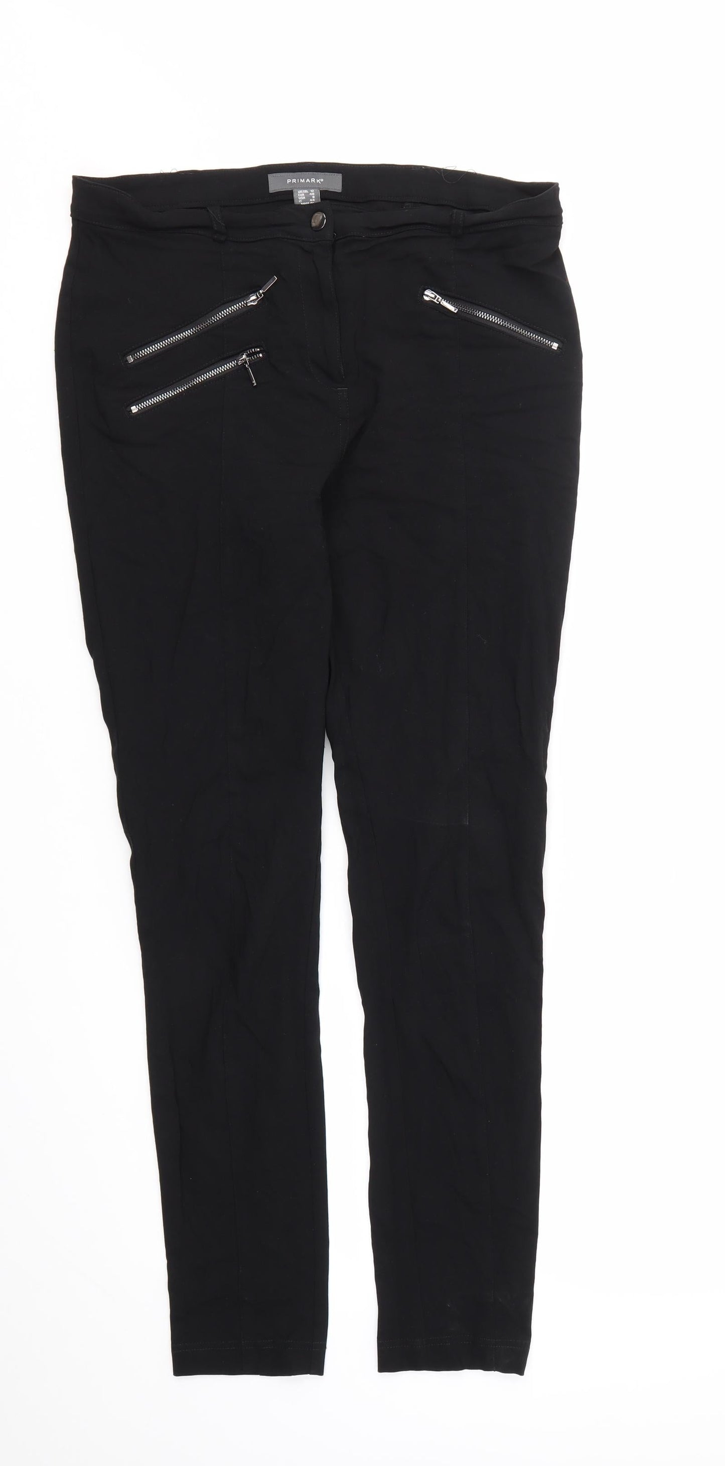 Womens UK Size 12 PRIMARK Regular Fit  Black Trousers