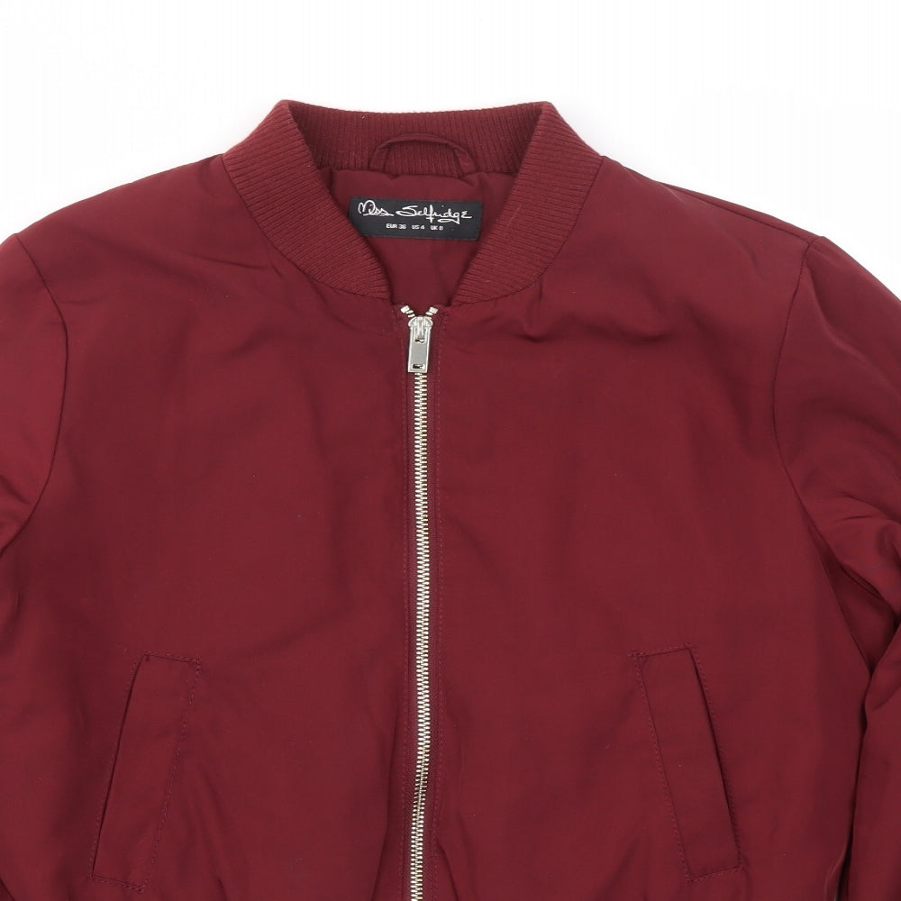 Miss Selfridge Womens Red   Jacket Coat Size 8