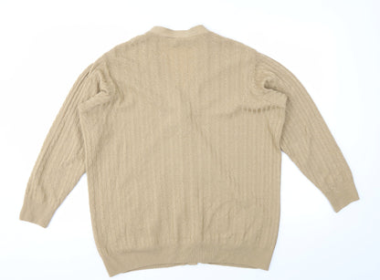 Womens UK Size 14 M&S Brown Cardigan Jumper