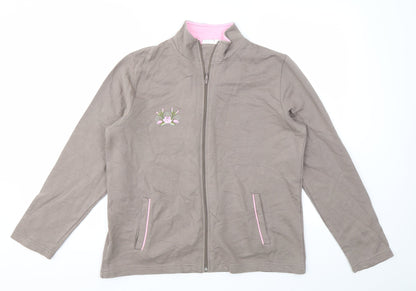 DAMART  Womens Brown   Full Zip Jumper Size 10