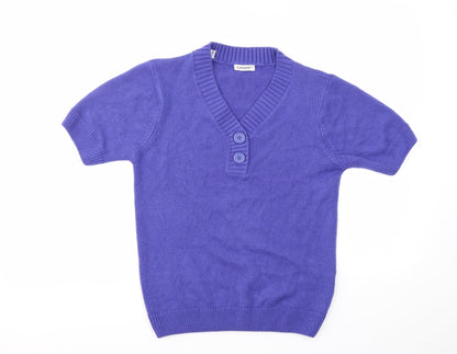 Womens UK Size 10 Damart Purple Pullover Jumper
