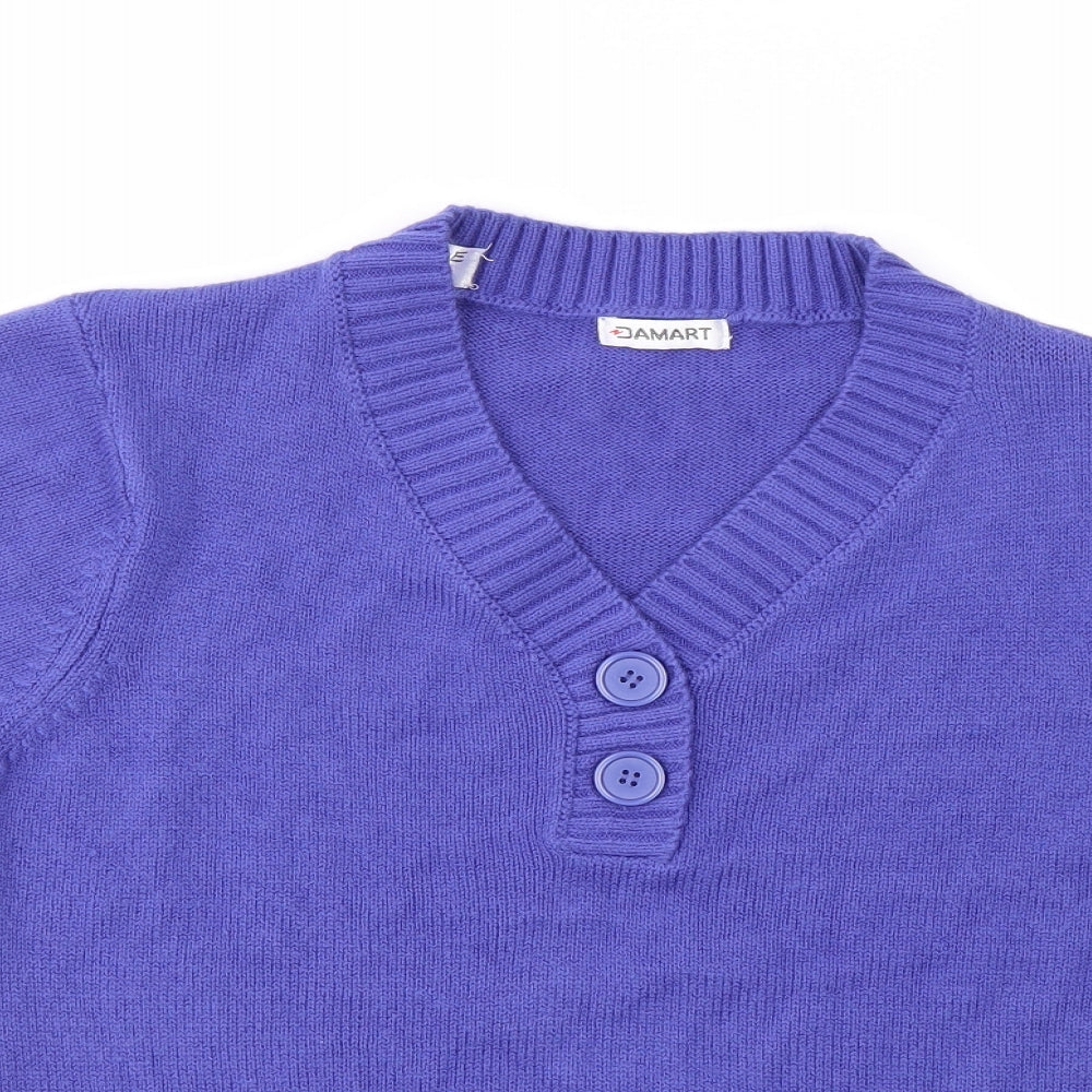 Womens UK Size 10 Damart Purple Pullover Jumper