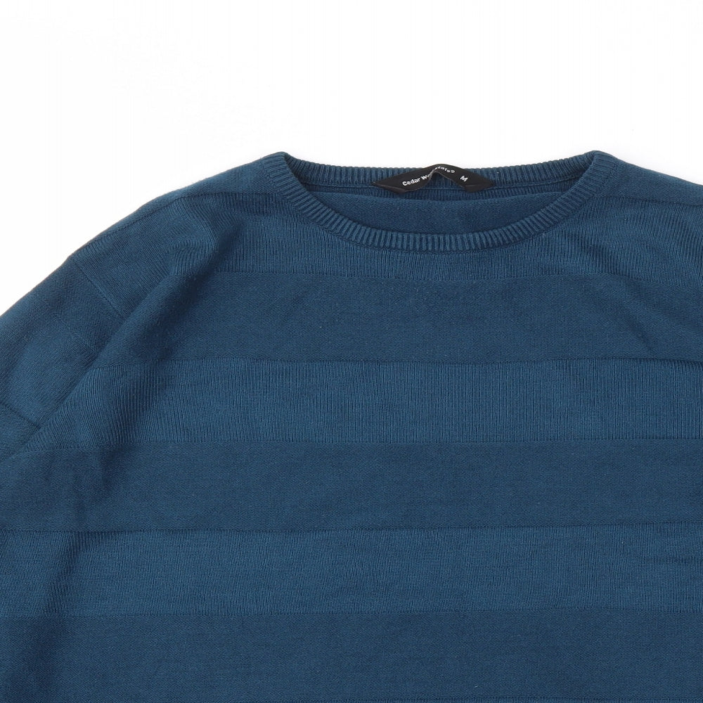 Mens UK Size M Cedar Wood State Blue Pullover Sweatshirt