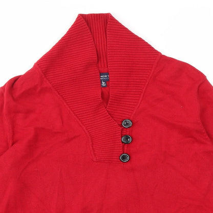 Womens UK Size M Jones New York Red Pullover Jumper