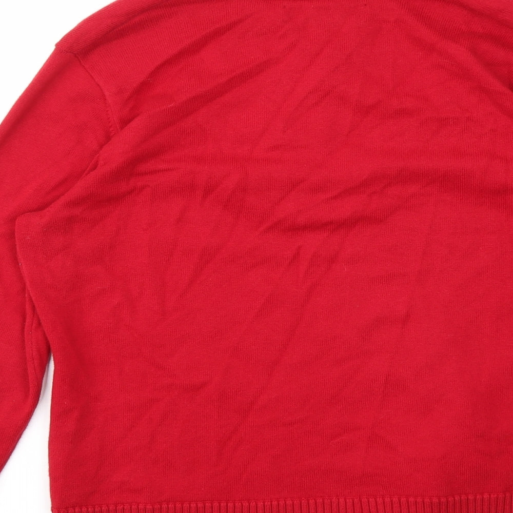 Womens UK Size M Jones New York Red Pullover Jumper