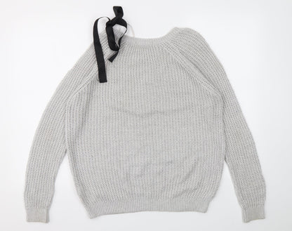 Womens UK Size 8 NEXT Grey Pullover Jumper