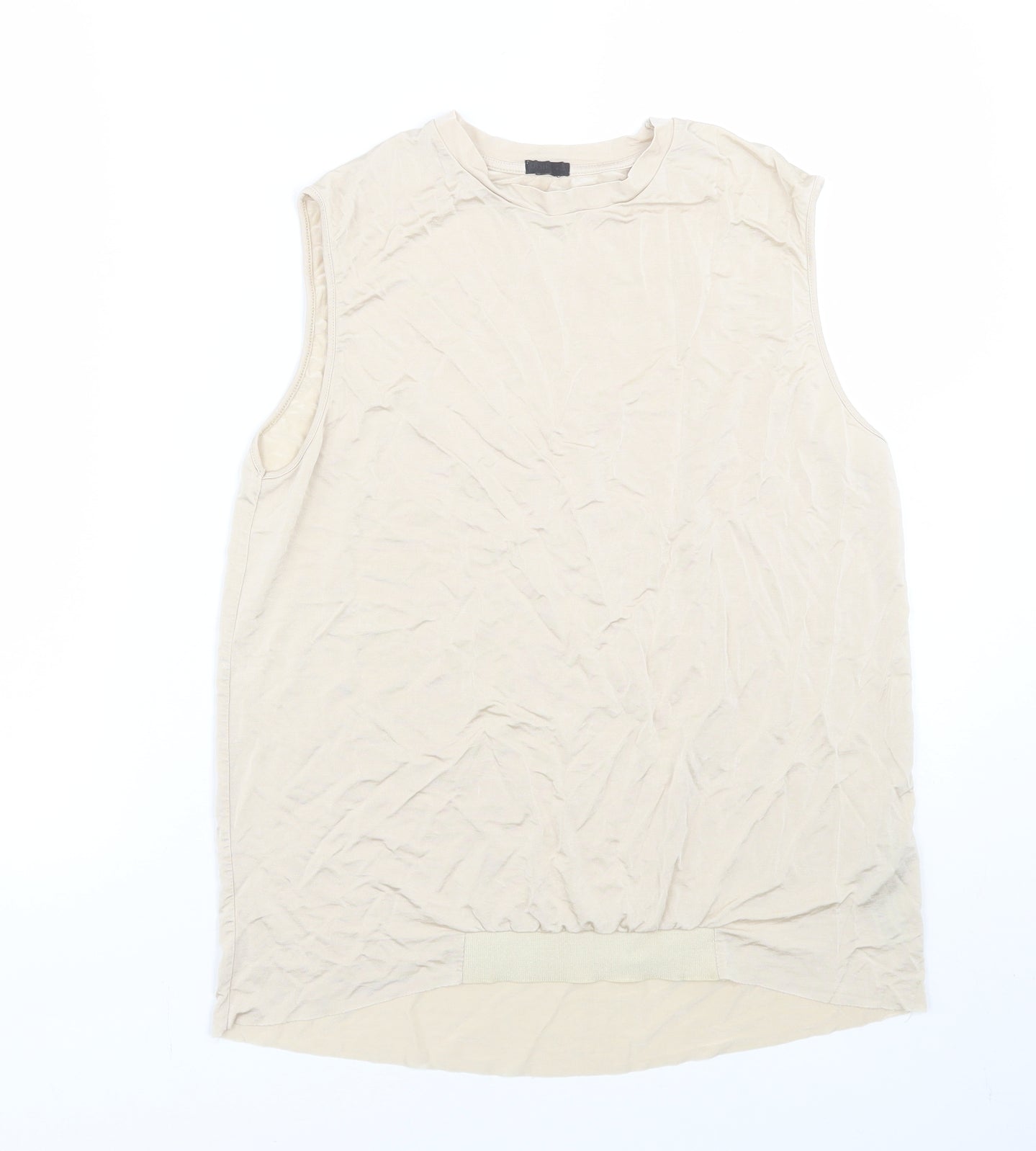 Womens UK Size S Oysho Gold Basic Tank