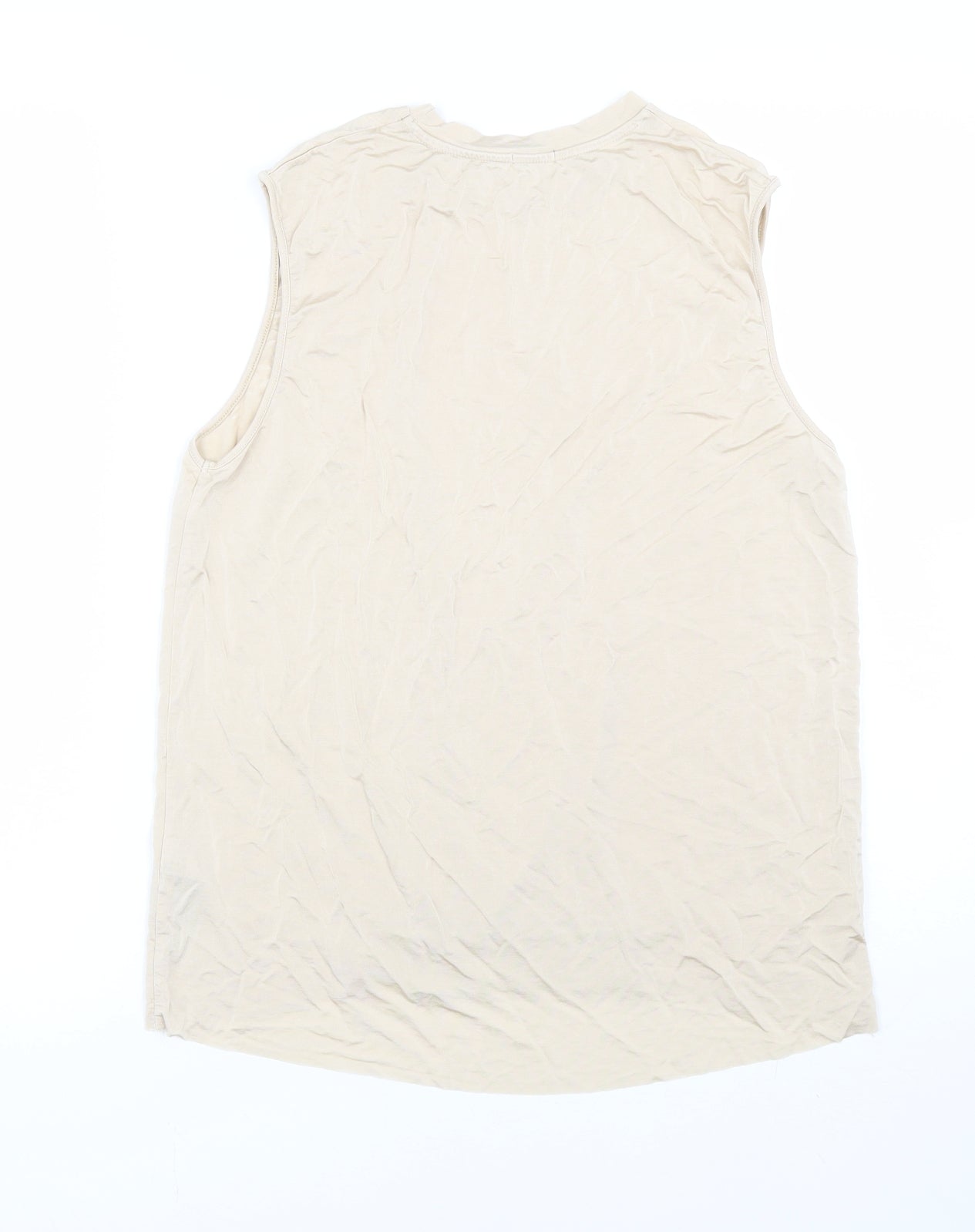 Womens UK Size S Oysho Gold Basic Tank