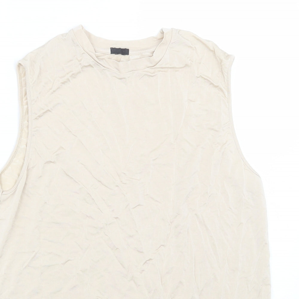 Womens UK Size S Oysho Gold Basic Tank
