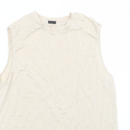 Womens UK Size S Oysho Gold Basic Tank