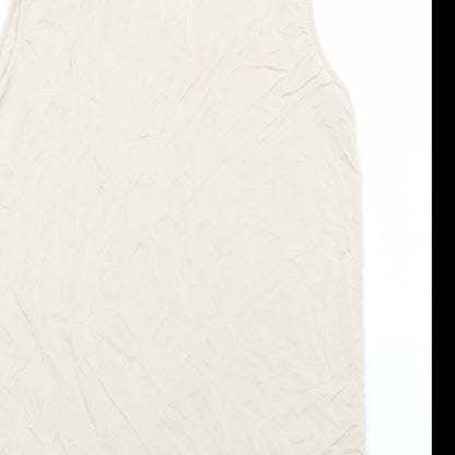 Womens UK Size S Oysho Gold Basic Tank