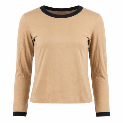 Womens UK Size XS Brave Soul Brown Basic T-Shirt