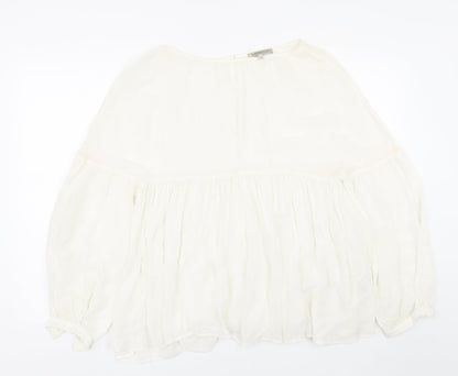Womens UK Size 6 M&S White Basic Blouse