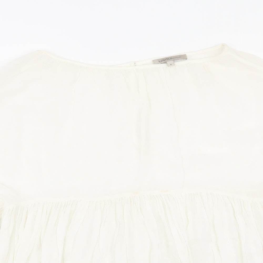 Womens UK Size 6 M&S White Basic Blouse