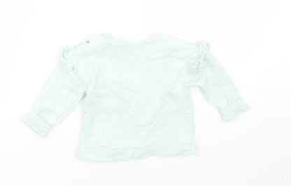 Disney Girls Green   Basic T-Shirt Size 3-6 Months  - Minnie Mouse