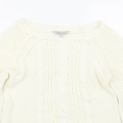 Womens UK Size 8 Peacocks White Pullover Jumper