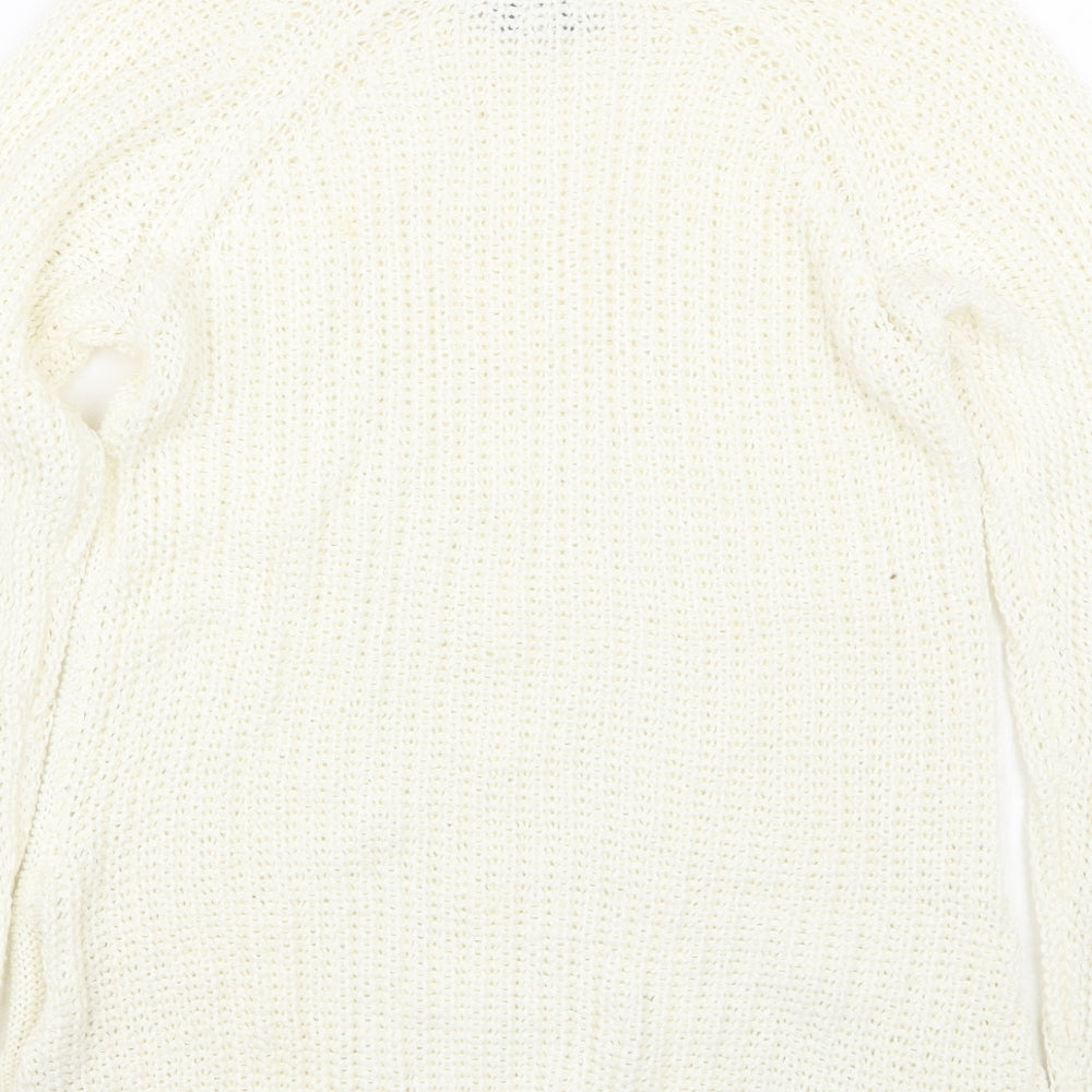 Womens UK Size 8 Peacocks White Pullover Jumper
