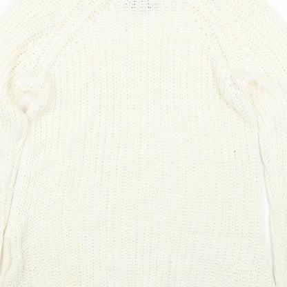 Womens UK Size 8 Peacocks White Pullover Jumper