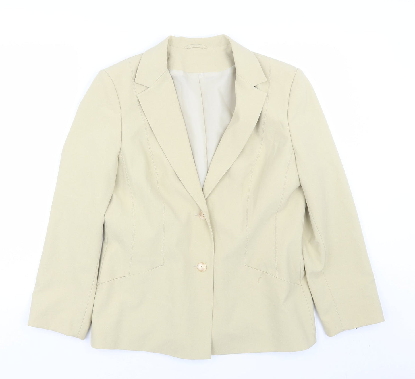 Womens UK Size 14 Preworn Regular Beige Suit