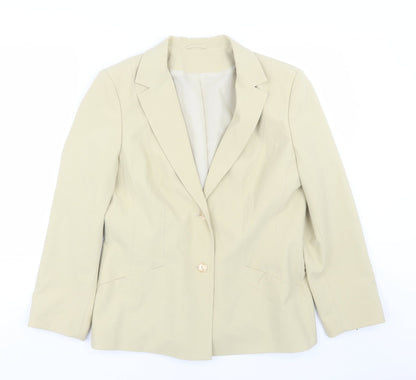 Womens UK Size 14 Preworn Regular Beige Suit