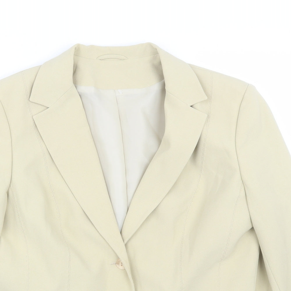 Womens UK Size 14 Preworn Regular Beige Suit