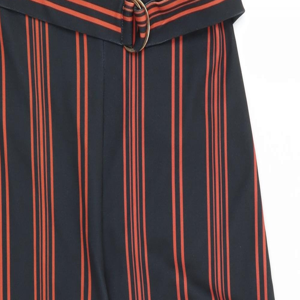 New Look Womens Black Striped  Romper One-Piece Size M L21 in