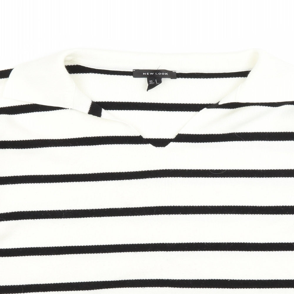 New Look Mens Ivory Striped  Pullover Jumper Size S