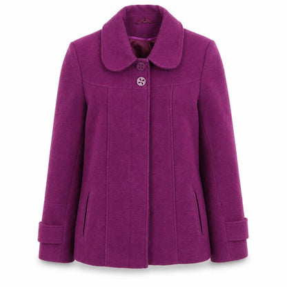 Womens UK Size 14 Klass Purple Overcoat