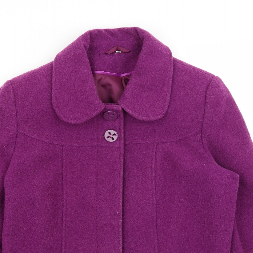 Womens UK Size 14 Klass Purple Overcoat